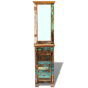 vidaXL Wardrobe Mirror Reclaimed Wood 47x23x180 cm