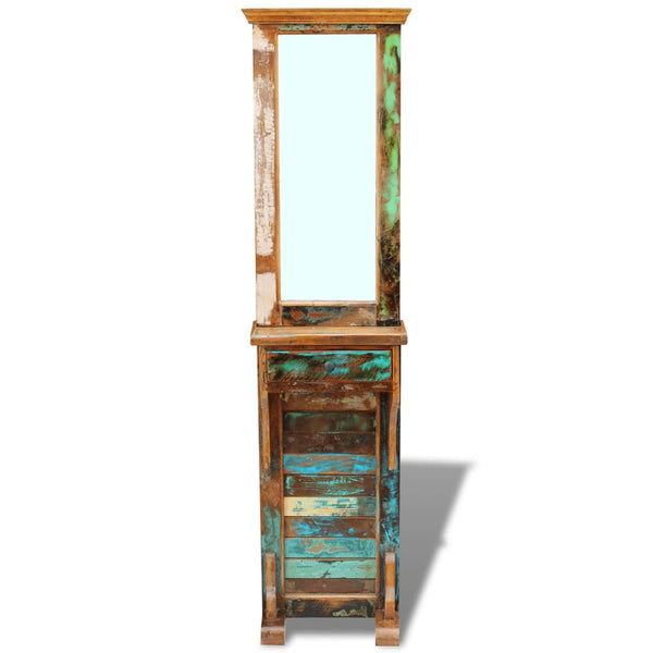 vidaXL Wardrobe Mirror Reclaimed Wood 47x23x180 cm
