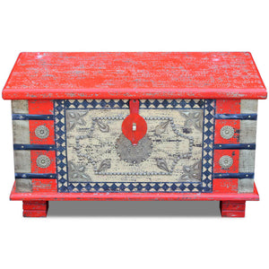 vidaXL Storage Chest Red Mango Wood 80x40x45 cm