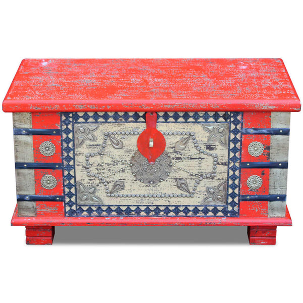 vidaXL Storage Chest Red Mango Wood 80x40x45 cm