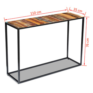 vidaXL Console Table Reclaimed Wood 110x35x76 cm