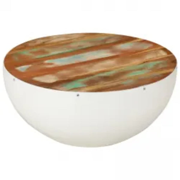 vidaXL Coffee Table Bowl-Shaped Reclaimed Solid Wood 60x60x30 cm