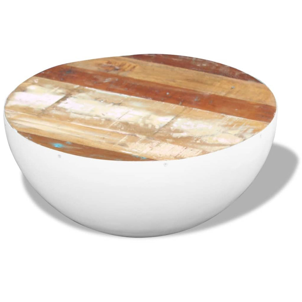 vidaXL Coffee Table Bowl-Shaped Reclaimed Solid Wood 60x60x30 cm
