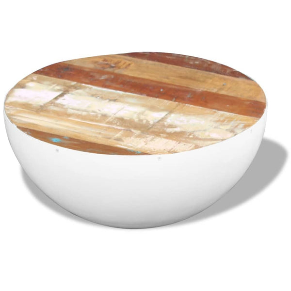 vidaXL Coffee Table Bowl-Shaped Reclaimed Solid Wood 60x60x30 cm