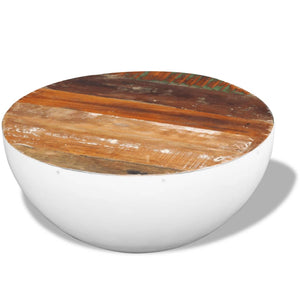 vidaXL Coffee Table Bowl-Shaped Reclaimed Solid Wood 60x60x30 cm