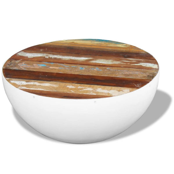 vidaXL Coffee Table Bowl-Shaped Reclaimed Solid Wood 60x60x30 cm