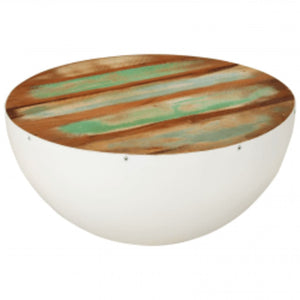 vidaXL Coffee Table Bowl-Shaped Reclaimed Solid Wood 60x60x30 cm