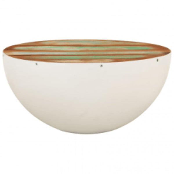 vidaXL Coffee Table Bowl-Shaped Reclaimed Solid Wood 60x60x30 cm