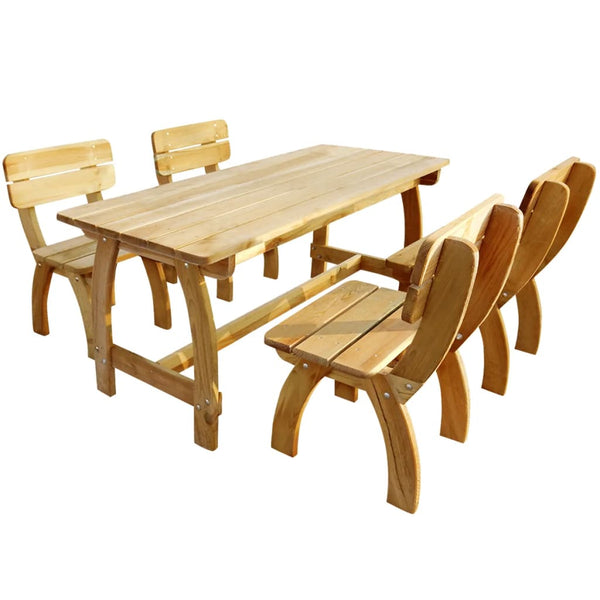 vidaXL 5-Piece Garden Dining Set Impregnated Pinewood