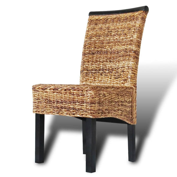vidaXL Dining Chairs 2 pcs. Abaca and Solid Mango Wood