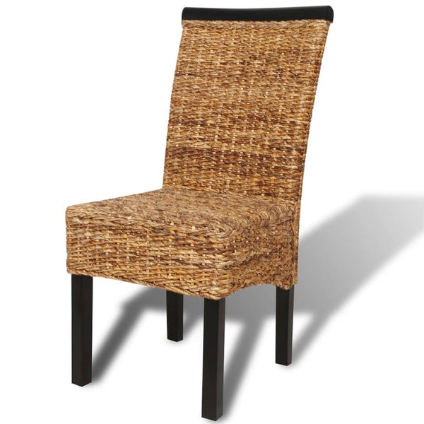 vidaXL Dining Chairs 2 pcs. Abaca and Solid Mango Wood
