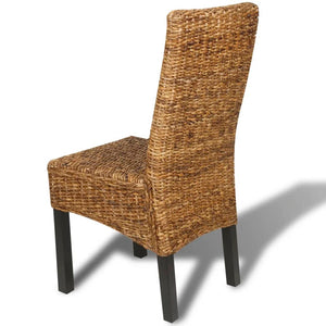 vidaXL Dining Chairs 2 pcs. Abaca and Solid Mango Wood