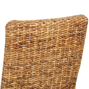 vidaXL Dining Chairs 2 pcs. Abaca and Solid Mango Wood