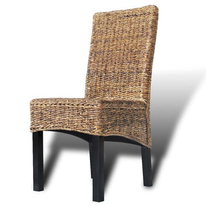 vidaXL Dining Chairs 2 pcs. Abaca and Solid Mango Wood
