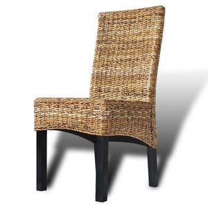 vidaXL Dining Chairs 2 pcs. Abaca and Solid Mango Wood