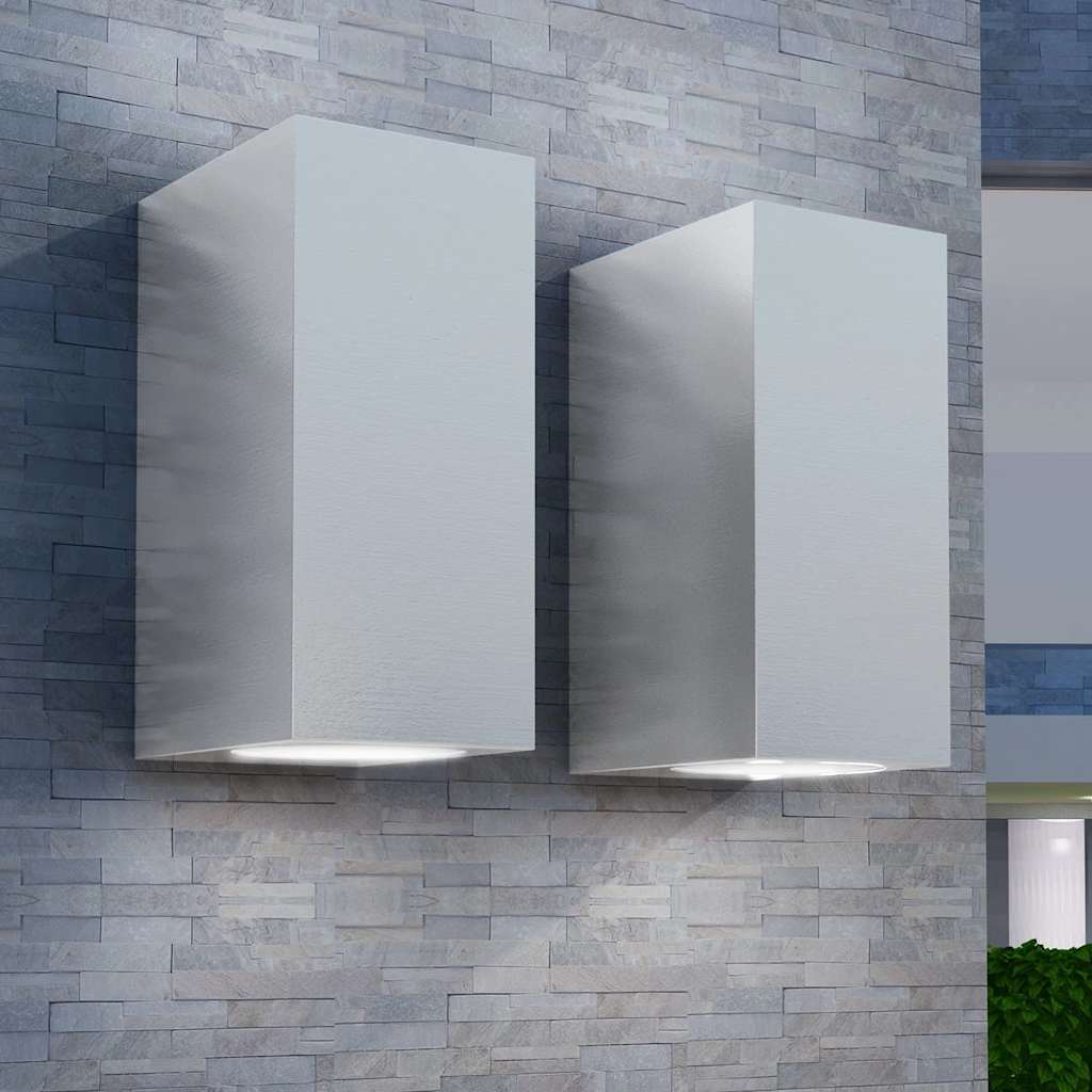 vidaXL LED Outdoor Wall Lights 2 pcs. Square Up/Down