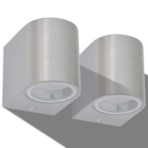 vidaXL LED Outdoor Wall Lights 2 pcs. Round Downwards