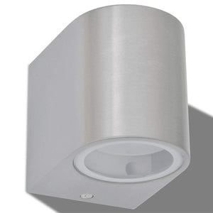 vidaXL LED Outdoor Wall Lights 2 pcs. Round Downwards