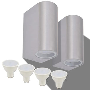 vidaXL LED Outdoor Wall Lights 2 pcs. Round Up/Down