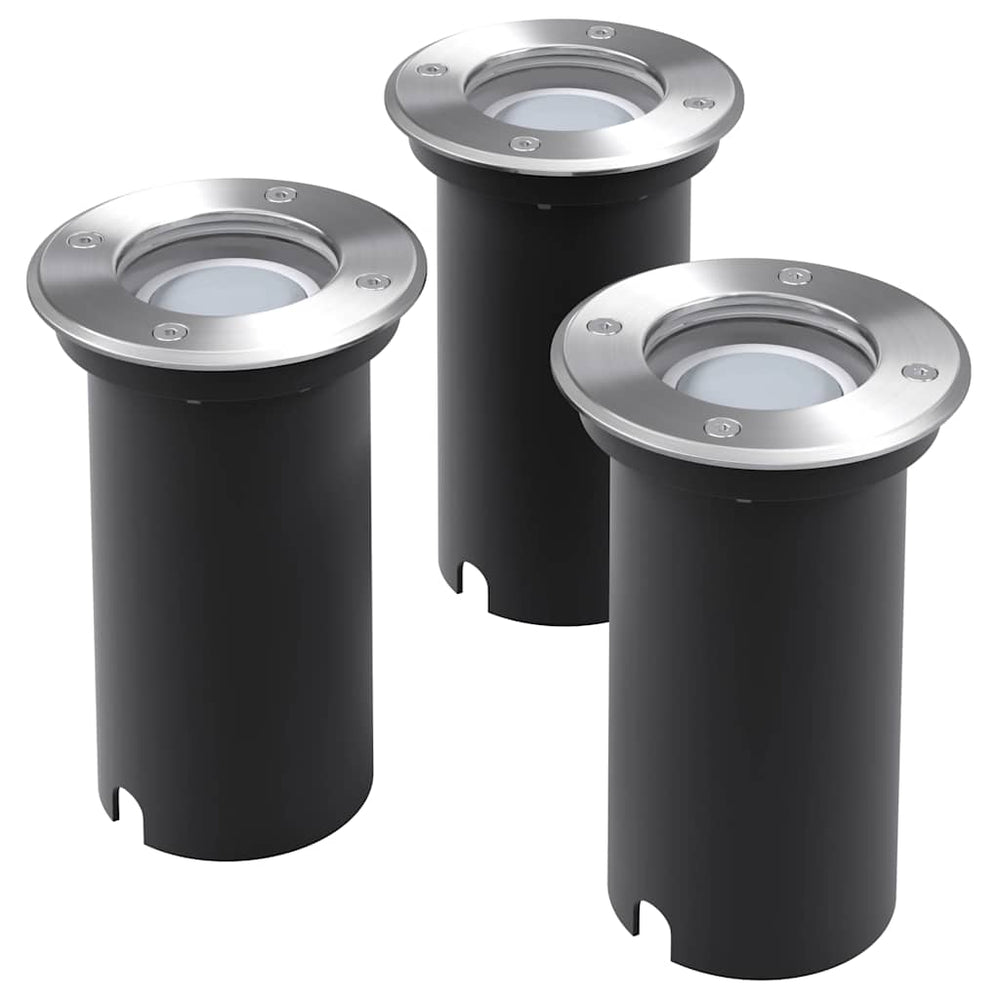 vidaXL LED Ground Spotlights 3 pcs. Outdoor Round