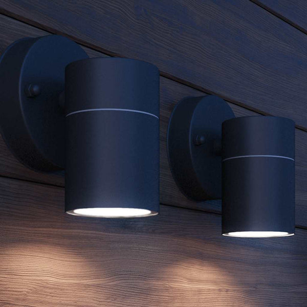 LED Außenwandleuchten Edelstahl Abwärtsstrahlend 2er Set