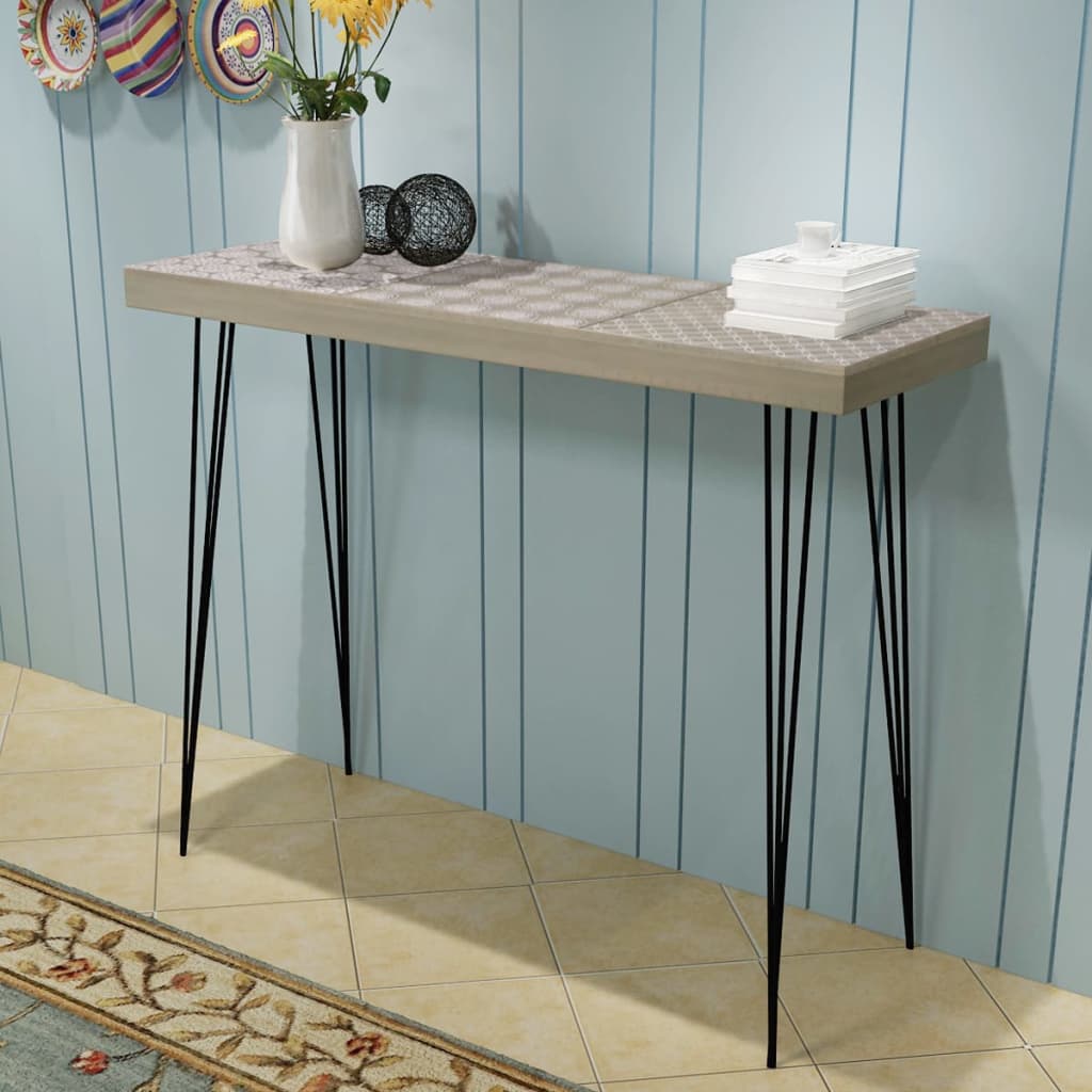 vidaXL Console Table 90x30x71.5 cm Grey
