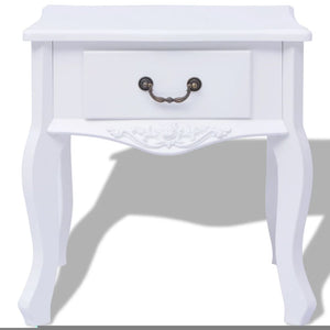 vidaXL Nightstands Two Pcs. White MDF