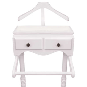 vidaXL Garment Rack with Drawers White Wood