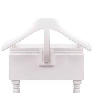 vidaXL Garment Rack with Drawers White Wood