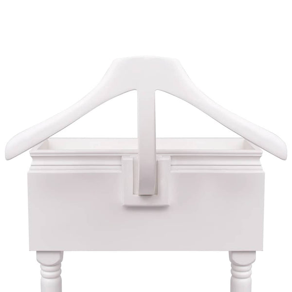 vidaXL Garment Rack with Drawers White Wood