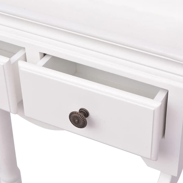 vidaXL Garment Rack with Drawers White Wood