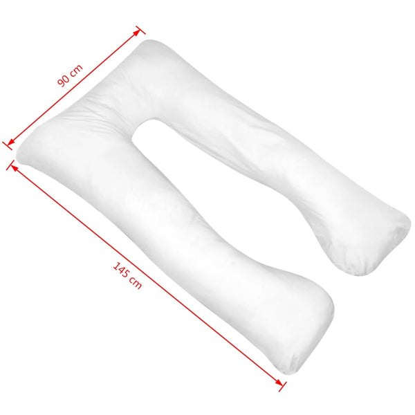 vidaXL Pregnancy Pillow 90x145 cm White