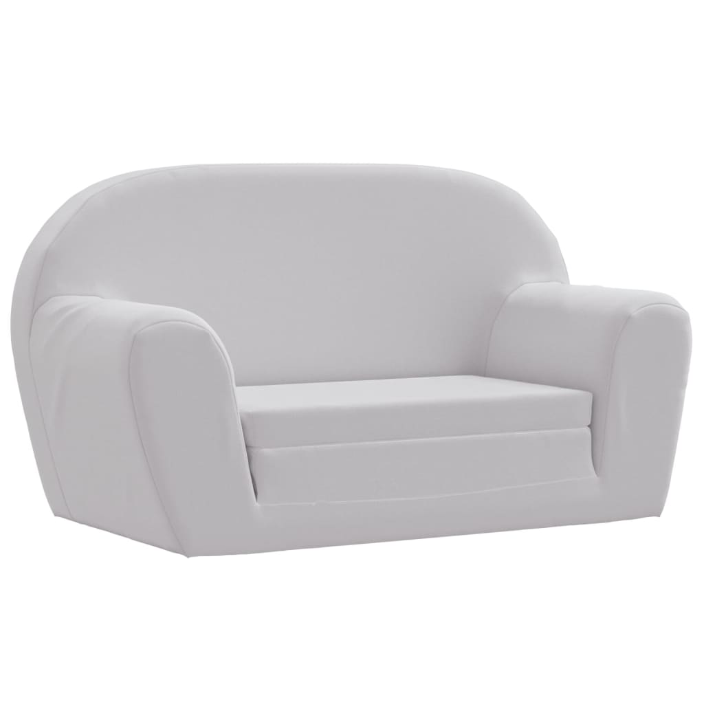 vidaXL Kids' Foldable Armchair Light Grey