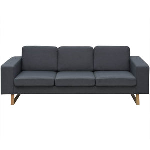 vidaXL 2-Seater and 3-Seater Sofa Set Dark Grey