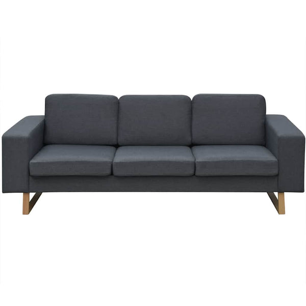 vidaXL 2-Seater and 3-Seater Sofa Set Dark Grey