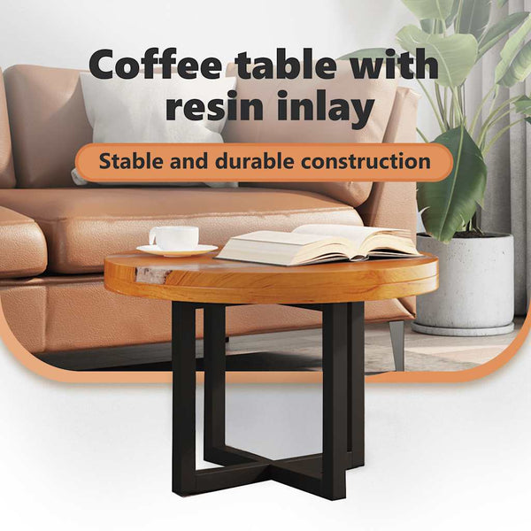 vidaXL Coffee Table Teak Resin 60 cm
