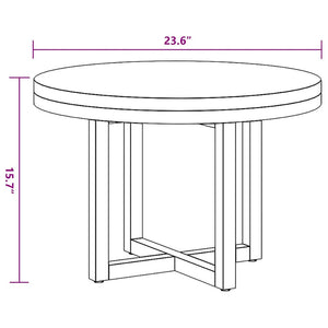 vidaXL Coffee Table Teak Resin 60 cm