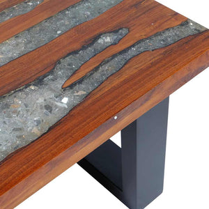 vidaXL Teak Resin Coffee Table 100x50 cm