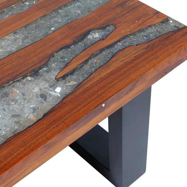 vidaXL Teak Resin Coffee Table 100x50 cm