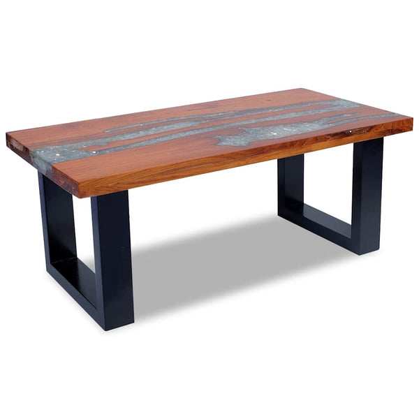 vidaXL Teak Resin Coffee Table 100x50 cm