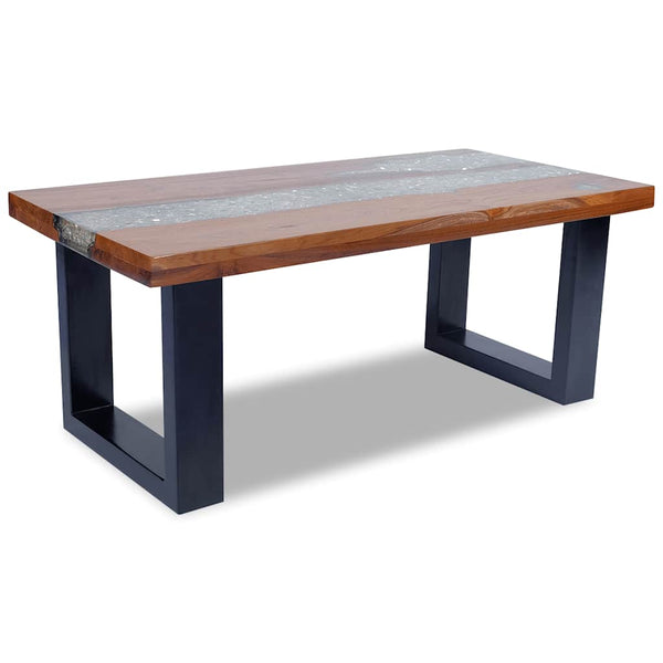 vidaXL Teak Resin Coffee Table 100x50 cm