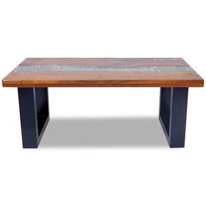 vidaXL Teak Resin Coffee Table 100x50 cm
