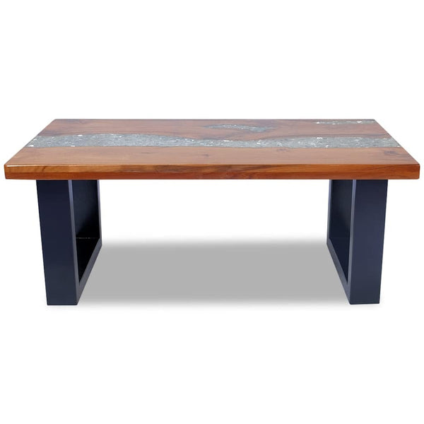 vidaXL Teak Resin Coffee Table 100x50 cm