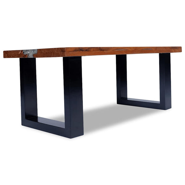 vidaXL Teak Resin Coffee Table 100x50 cm