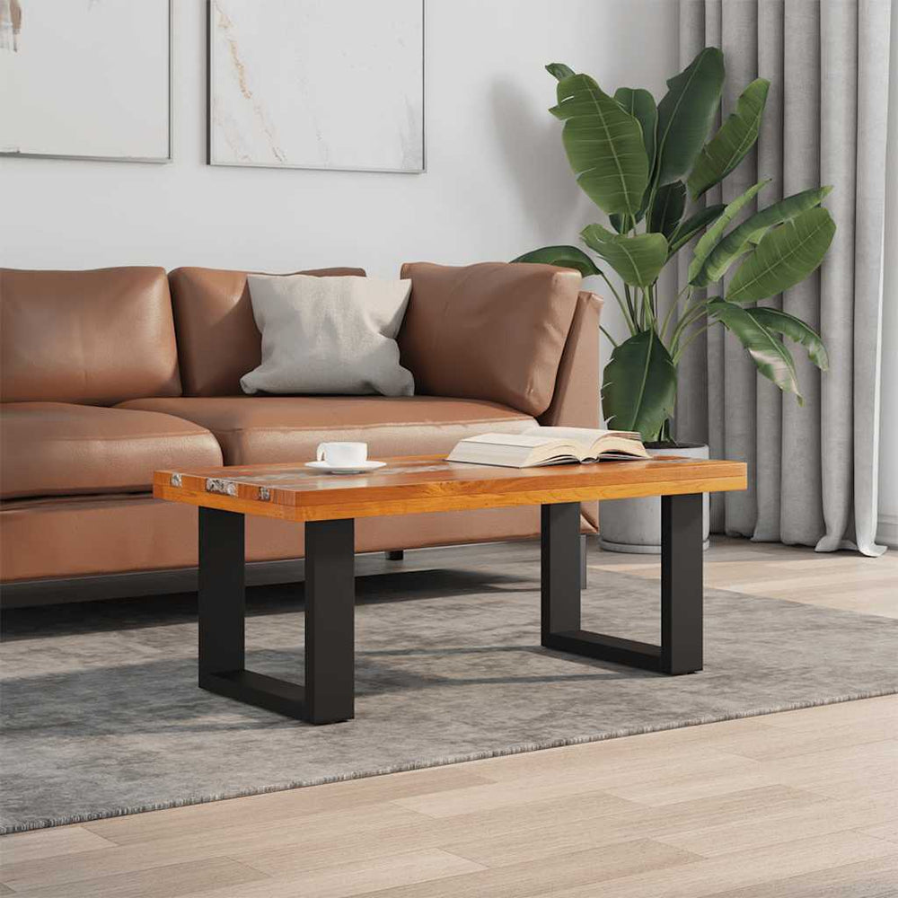 vidaXL Teak Resin Coffee Table 100x50 cm