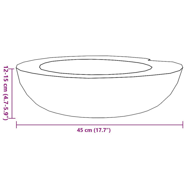 vidaXL Solid Teak Sink 45 cm