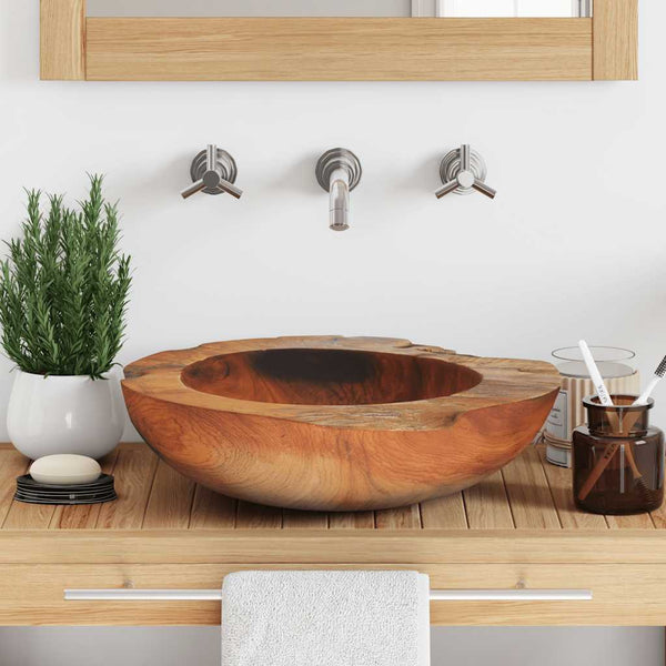 vidaXL Solid Teak Sink 45 cm
