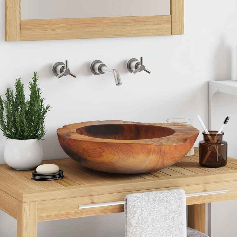 vidaXL Solid Teak Sink 45 cm