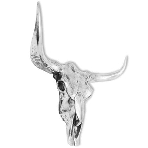 vidaXL Wall Decoration Bull Head Silver Aluminum