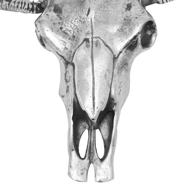 vidaXL Wall Decoration Bull Head Silver Aluminum